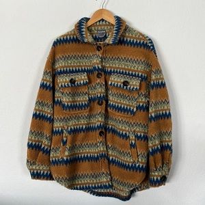 Aztec Sherpa shacket